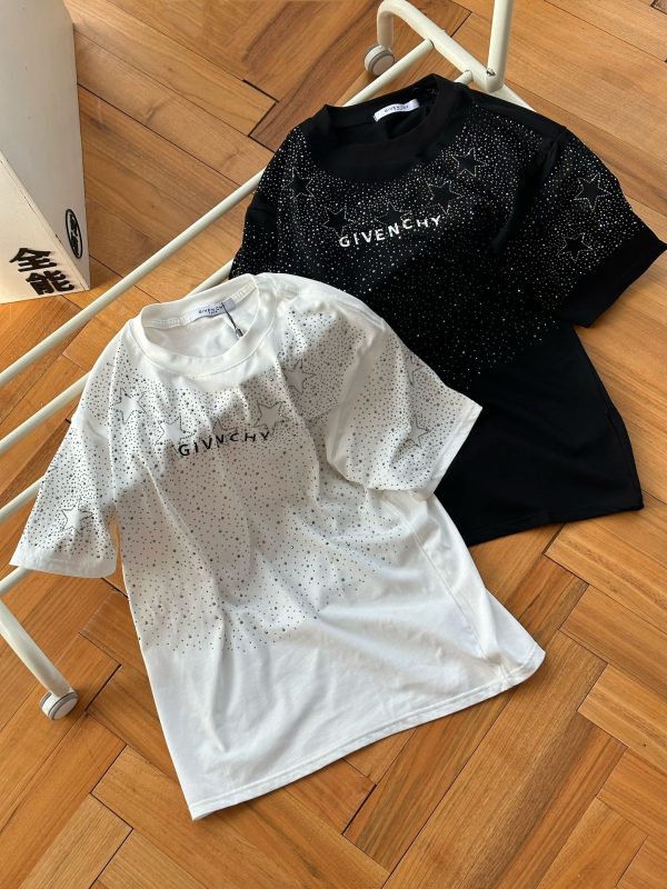 High Quality Givenchy Short Sleeves Black Cotton Style