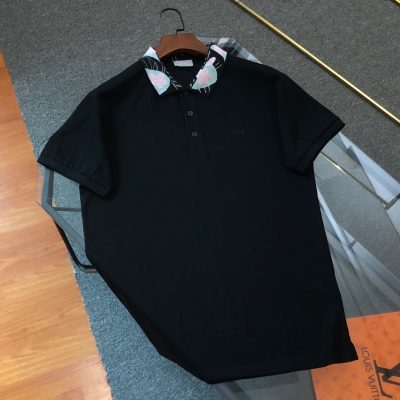 Premium Dior T-Shirts Black Logo Collection