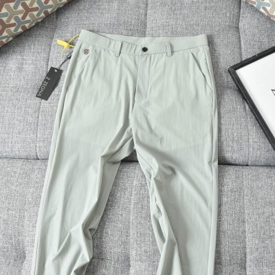 Luxury Zegna Trousers Gray Silk Casual Luxury