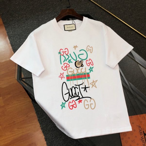 Luxury Gucci Short Sleeves Black Cotton Classic Collection