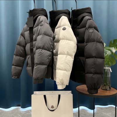 Best Selling Moncler Down Jackets Black Nylon Solid Style