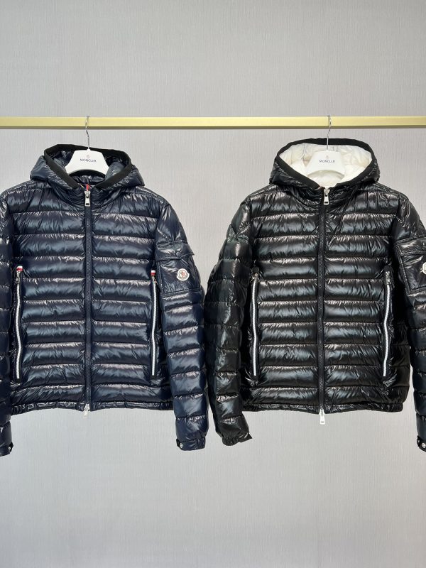 High Quality Moncler Coats Black Checkered Luxury