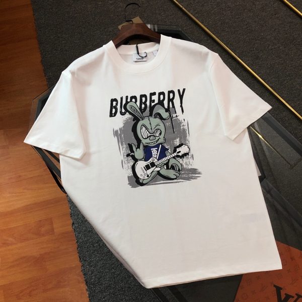 Best Selling Burberry Short Sleeves Black Cotton Luxury