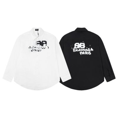 Luxury Balenciaga Shirt White Logo Collection