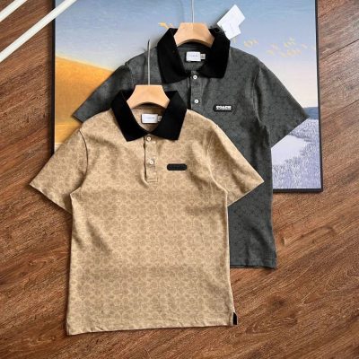 Premium Quality Coach Short-Sleeved Cotton Logo Style