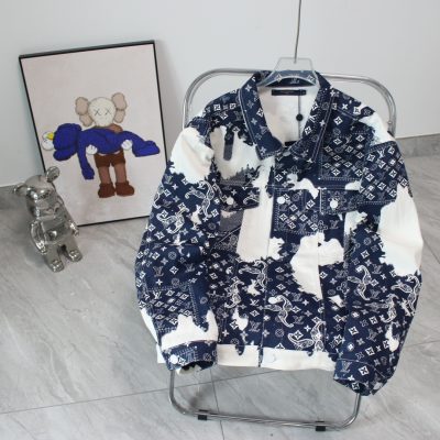 Premium Quality Louis Vuitton Jackets Sky Denim Print Luxury