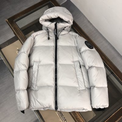Luxury Canada Goose Down Jackets White Nylon Embroidered Collection