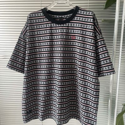 Best Selling Chrome Hearts Short Sleeves Black Knit Striped Luxury