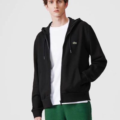 High Quality Lacoste Jackets Black Sporty Collection