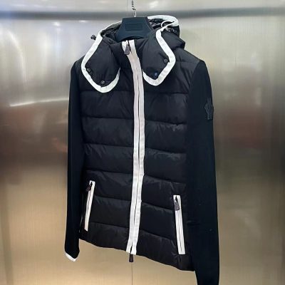 Premium Quality Moncler Coat Black Solid Collection