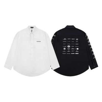 High Quality Balenciaga Long Sleeves Black Logo Luxury