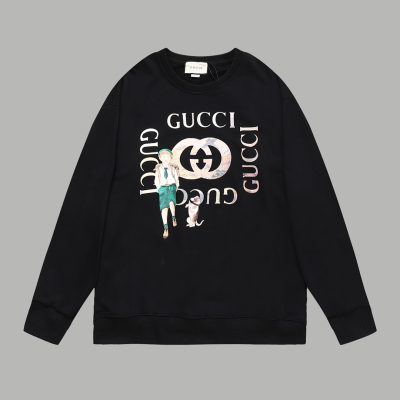 Premium Quality Gucci Sweatshirts Black Washed Luxury