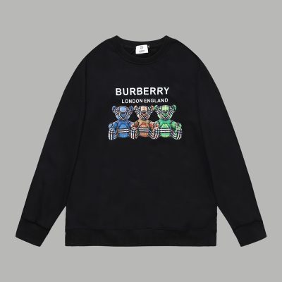 High Quality Burberry Sweatshirts Black Washed Collection