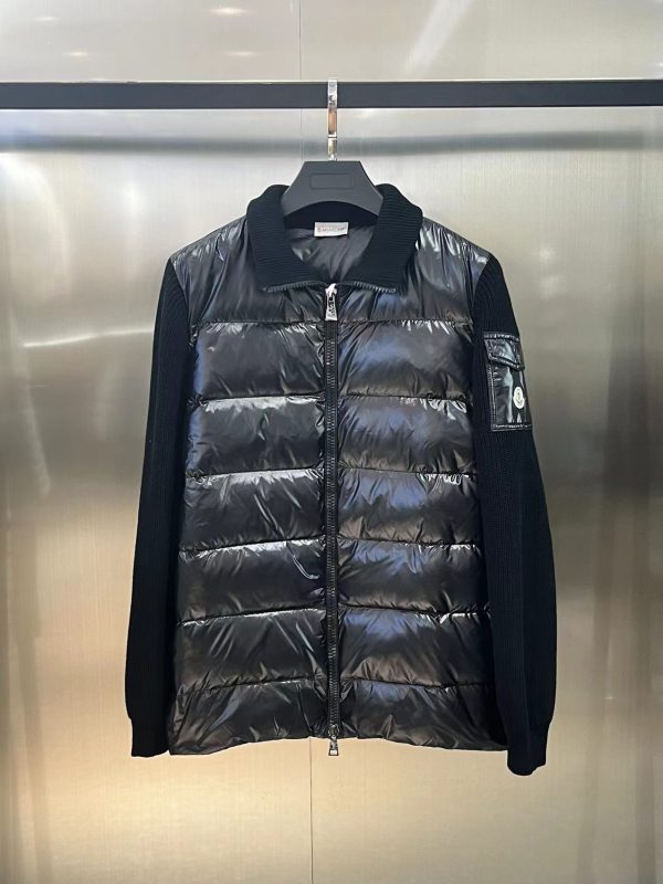 Premium Quality Moncler Long Sleeves Black Knit Solid Luxury