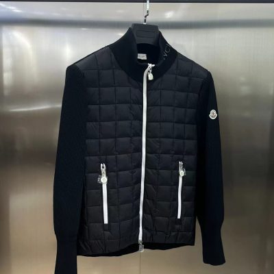 Premium Moncler Coat Black Knit Collection