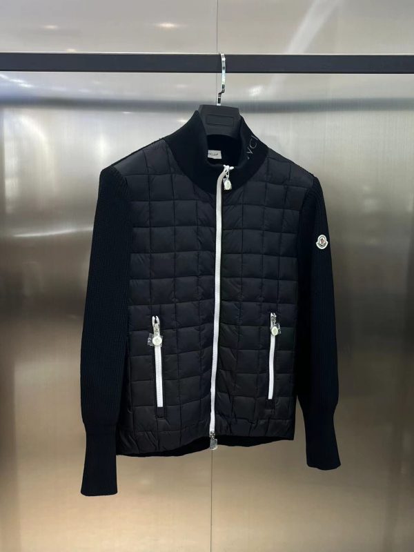 Premium Moncler Coat Black Knit Collection