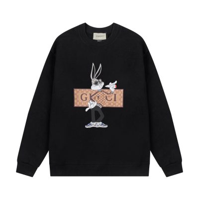 High Quality Gucci Sweatshirts Black Print Style