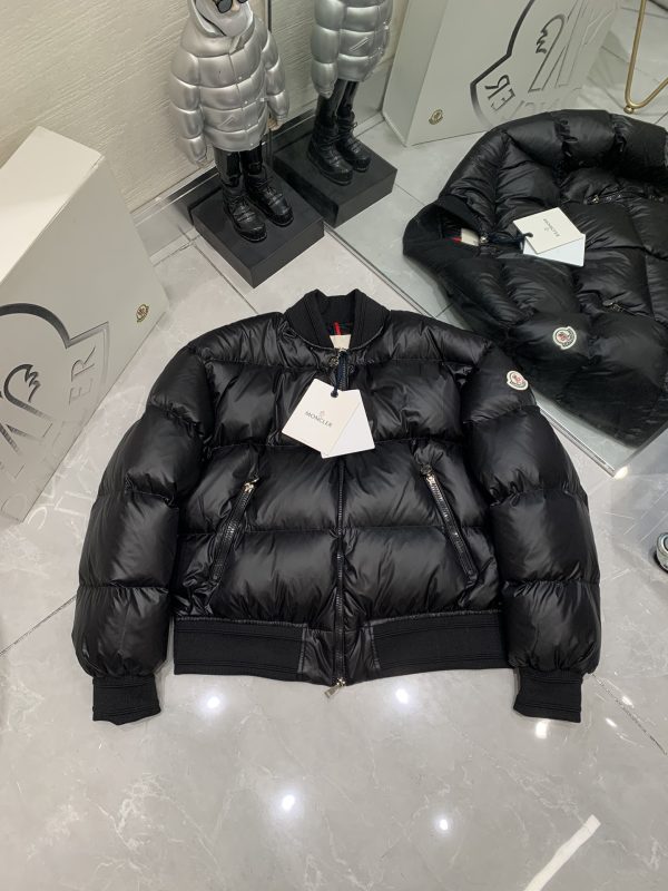 Premium Moncler Coats White Knit Sporty Style