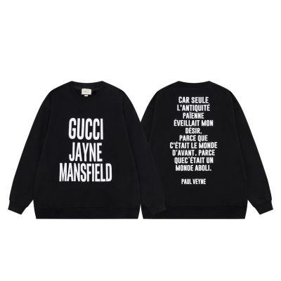 Luxury Gucci Sweatshirts Black Washed Collection