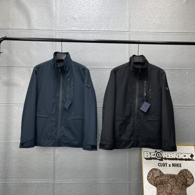 Premium Quality Prada Coat Black Polyester Chic Luxury