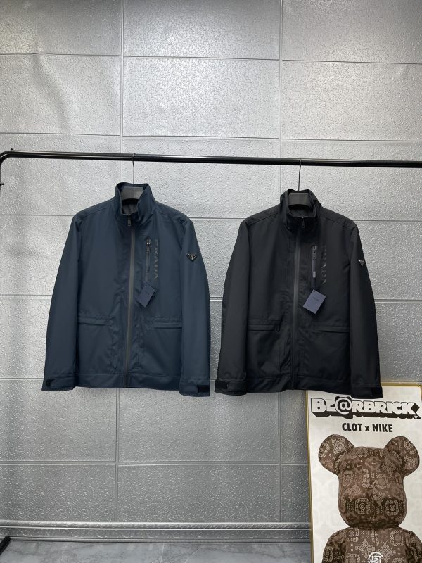 Premium Quality Prada Coat Black Polyester Chic Luxury
