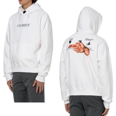 Premium Quality Off-White Hoodie White Cotton Classic Style
