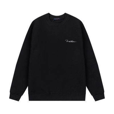 Luxury Louis Vuitton Sweatshirts Black Cotton Washed Collection