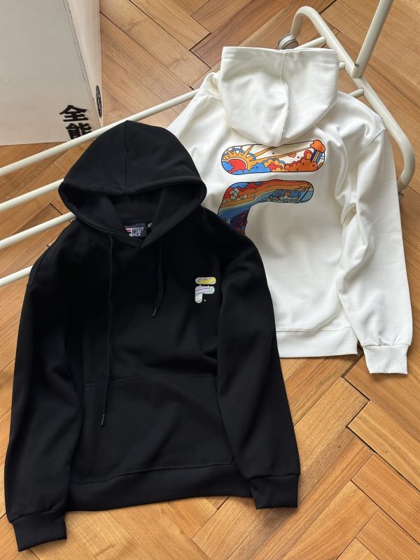 Premium Quality Fila Sweatshirts Black Cotton Print Luxury