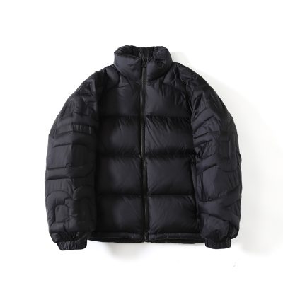 Premium Burberry Down Jacket White Nylon Solid Collection