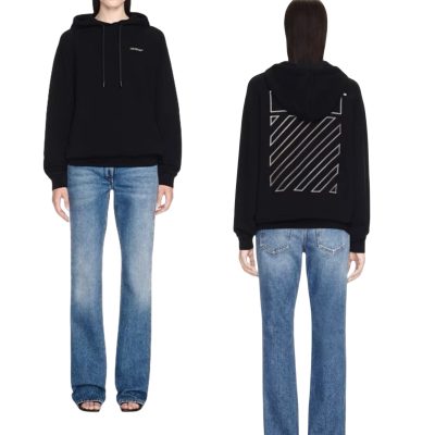 High Quality Off-White Sweatshirts White Cotton Embroidered Style