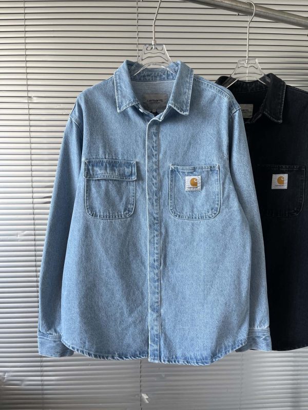 Premium Quality Carhartt Shirts Blue Denim Classic Luxury