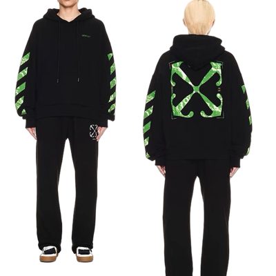 High Quality Off-White Sweatshirts White Cotton Embroidered Luxury