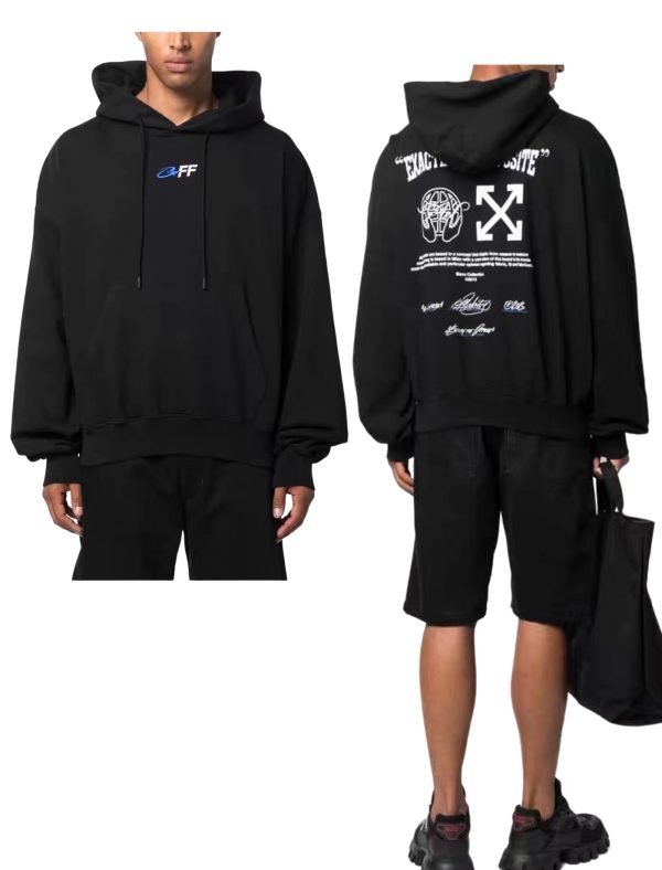 Luxury Off-White Sweatshirts White Cotton Embroidered Collection