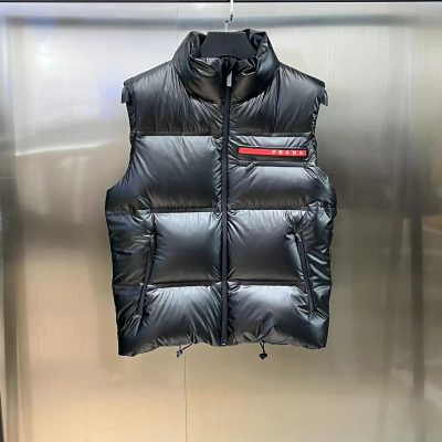 Luxury Prada Vest White Nylon Logo Collection