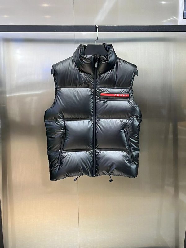 Luxury Prada Vest White Nylon Logo Collection