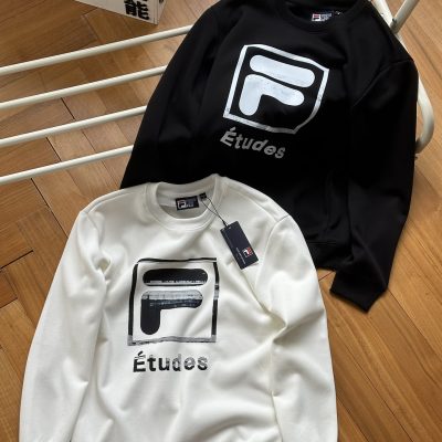 Premium Quality Fila Sweatshirts Black Cotton Print Collection