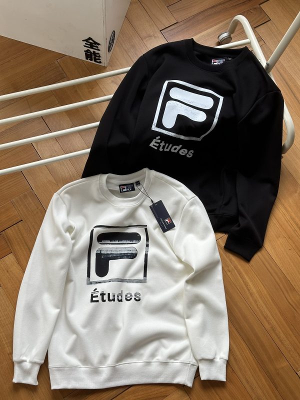 Premium Quality Fila Sweatshirts Black Cotton Print Collection