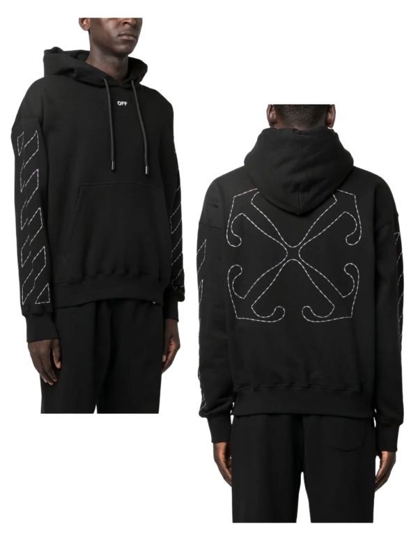 Premium Quality Off-White Sweatshirts White Cotton Embroidered Collection