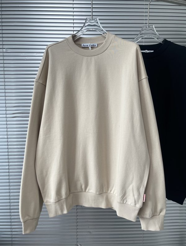 High Quality Acne Studios Sweatshirts Pink Cotton Minimalist Collection