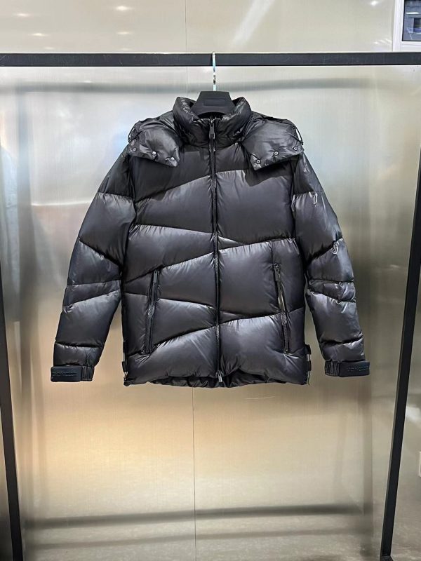 Premium Quality Moncler Down Jackets Black Polyester Logo Collection