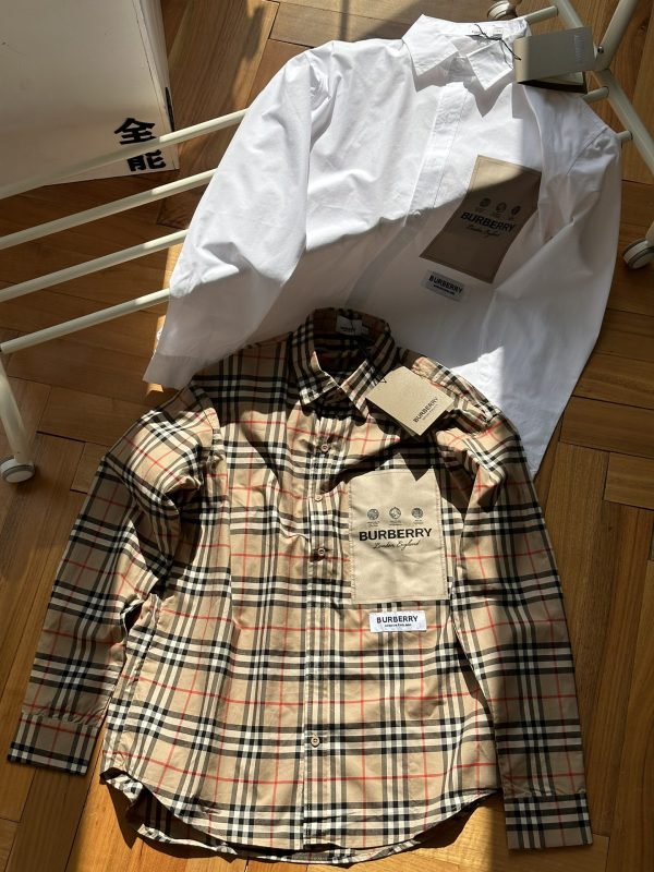 Best Selling Burberry Long Sleeves Khaki Plaid Collection