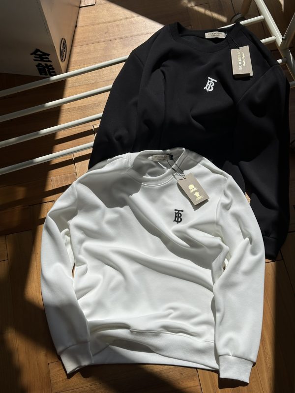 Best Selling Burberry Sweatshirts Black Cotton Logo Style