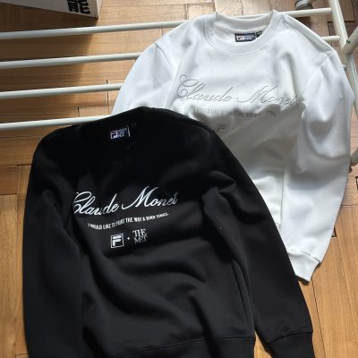 Premium Quality Fila Sweatshirts Black Cotton Print Luxury