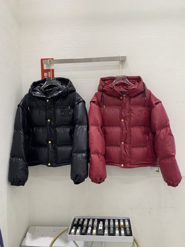 Luxury Celine Down Jacket Red Streetwear Collection