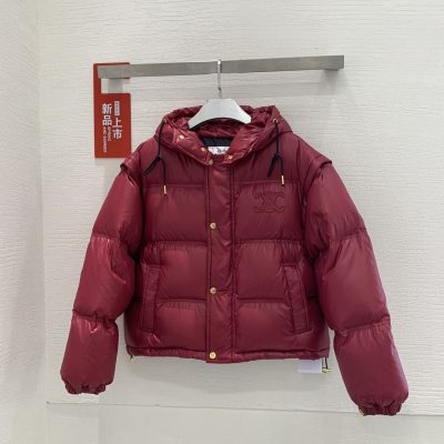 Best Selling Celine Down Jacket Red Streetwear Style