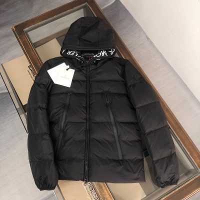 Premium Quality Moncler Down Jacket White Embroidered Style