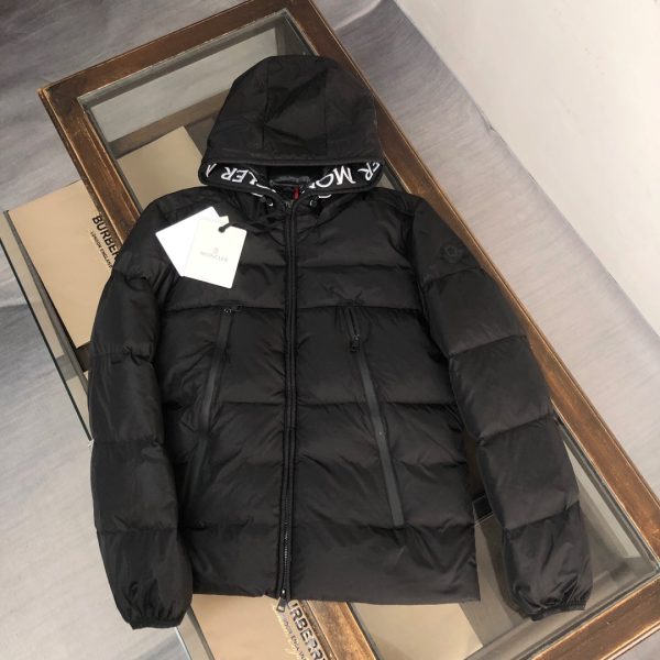 Premium Quality Moncler Down Jacket White Embroidered Collection