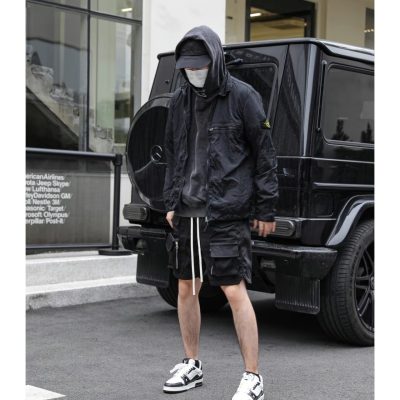 Best Selling Stone Island Long Sleeves Black Nylon Collection