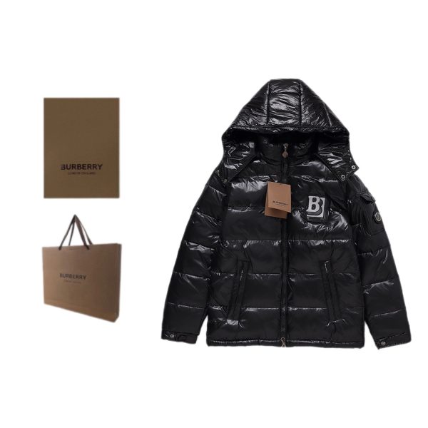Premium Quality Burberry Down Jackets White Logo Collection