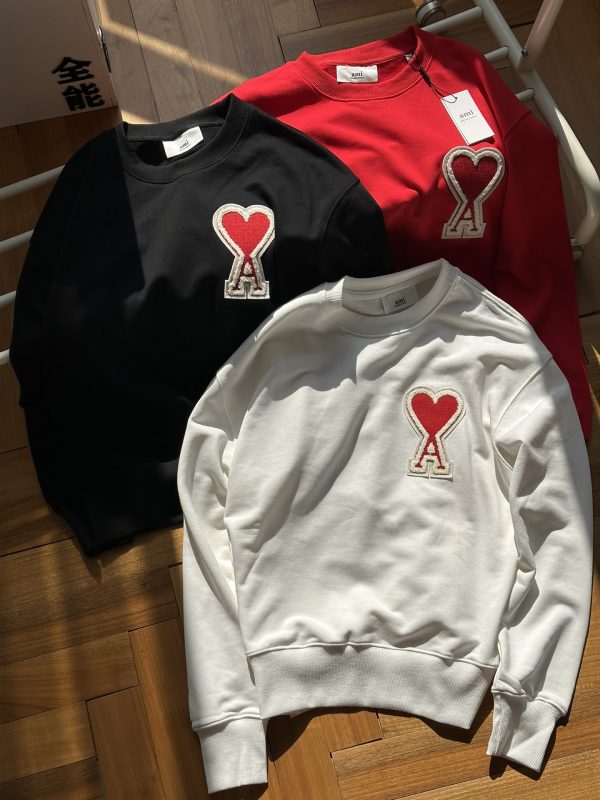 Best Selling Ami Sweatshirts Black Embroidery Luxury
